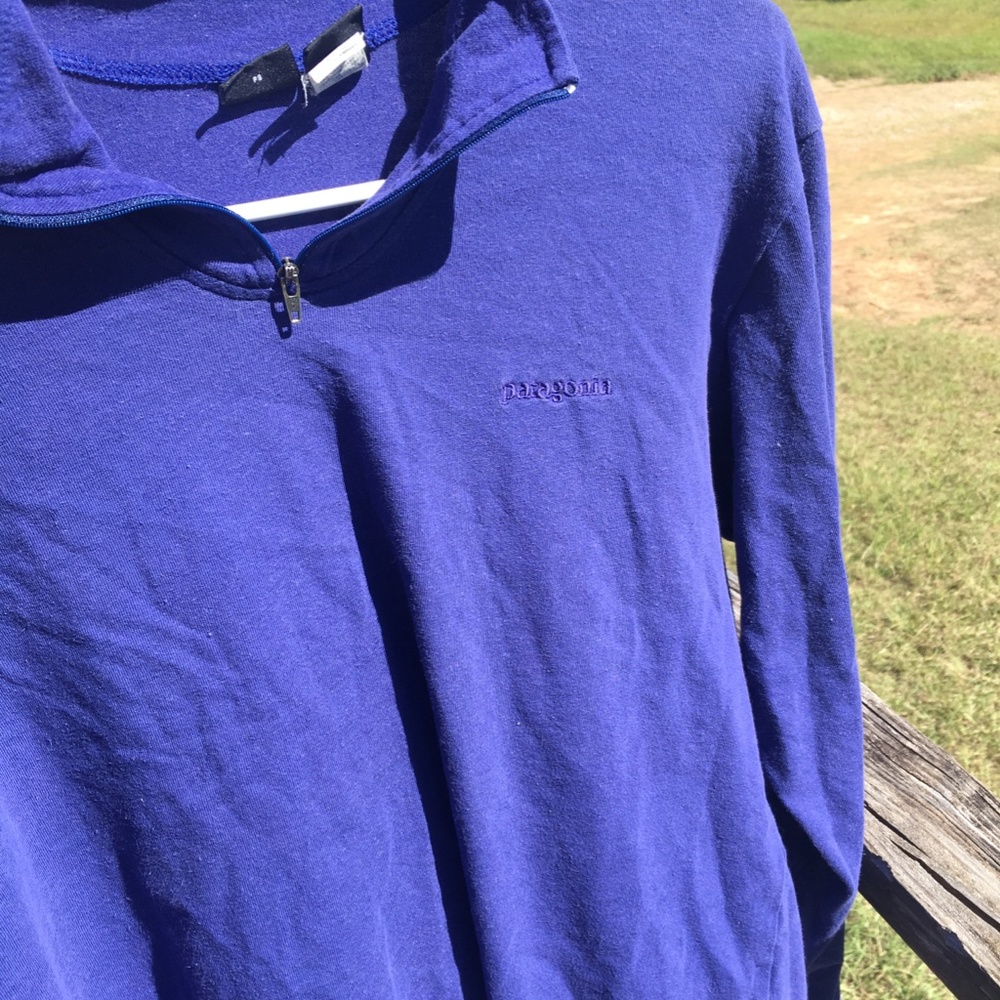 Patagonia Blue Zip-Up Pullover